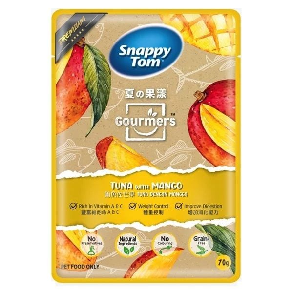  Snappy Tom Fruits - Pate gói trái cây dành cho mèo 70g 