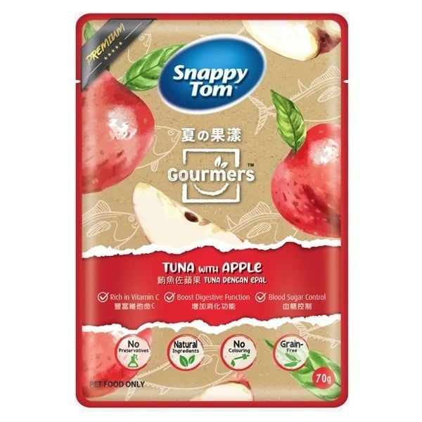  Snappy Tom Fruits - Pate gói trái cây dành cho mèo 70g 