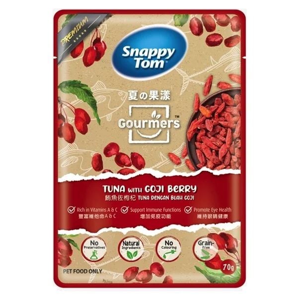  Snappy Tom Fruits - Pate gói trái cây dành cho mèo 70g 