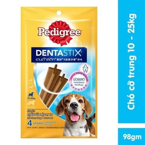  Xương Dentastix dành cho chó sạch răng vị gà xông khói Pedigree 
