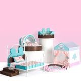  Giường ngủ trái dâu có rèm dành cho thú cưng 