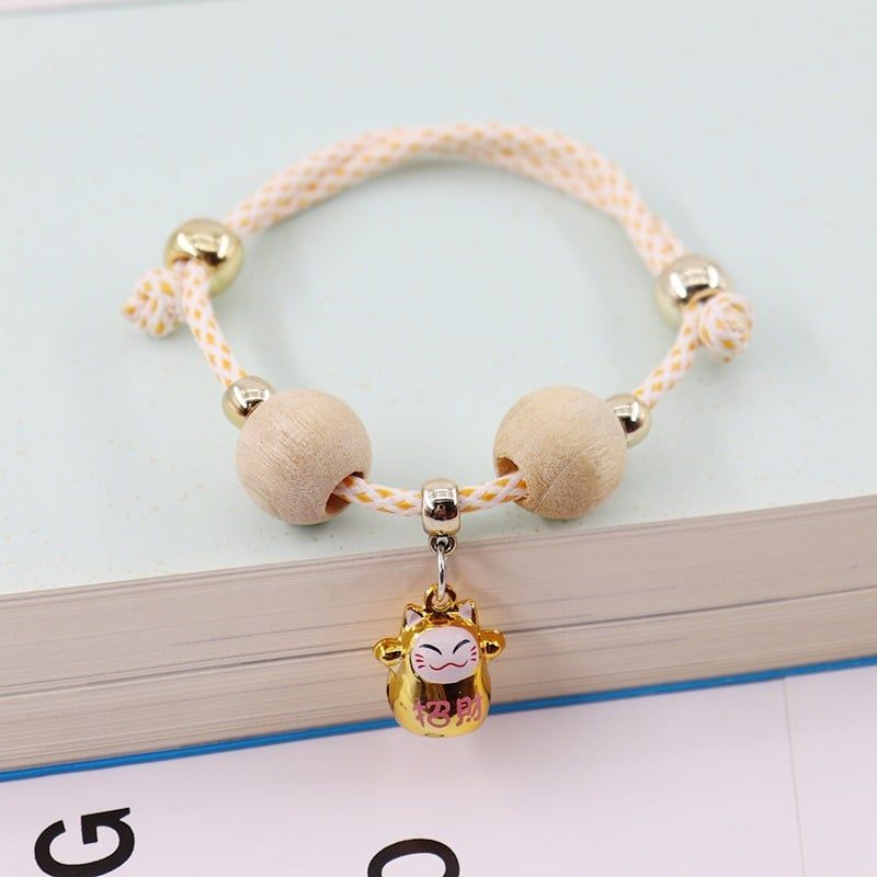  Vòng cổ bi gỗ dây da 