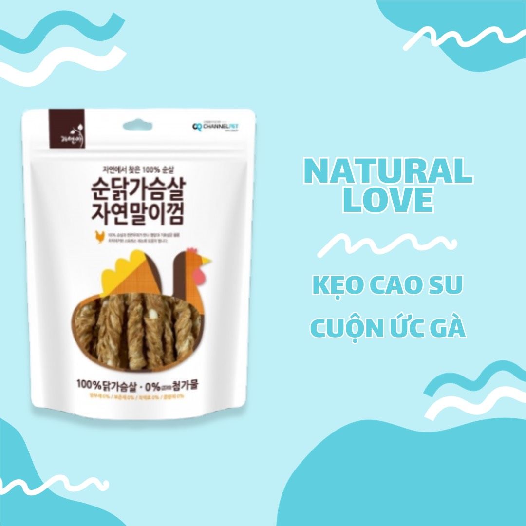  Kẹo cao su cuộn thịt sấy Natural Love 