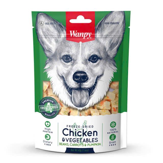 Thịt gà & rau củ sấy thăng hoa cho chó Wanpy Freeze-Dried Chicken & Vegetables 