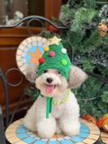  Nón len hình cây thông Noel cho thú cưng 