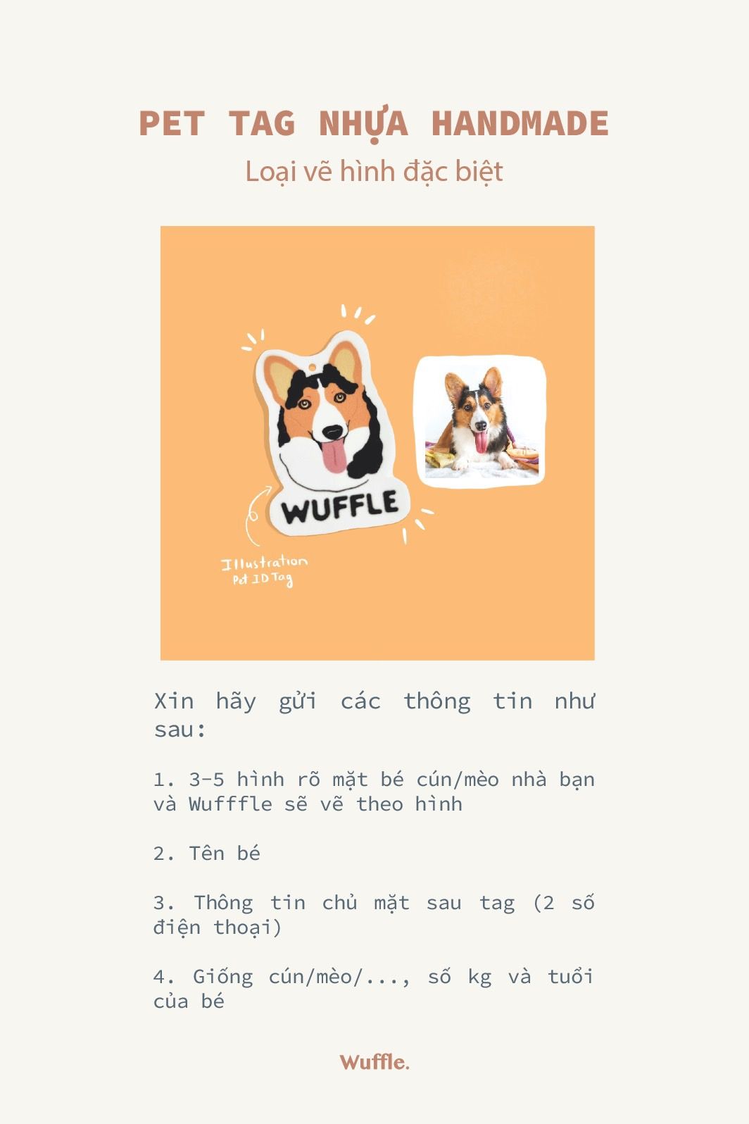  Name tag Illustration nhựa Wuffle 
