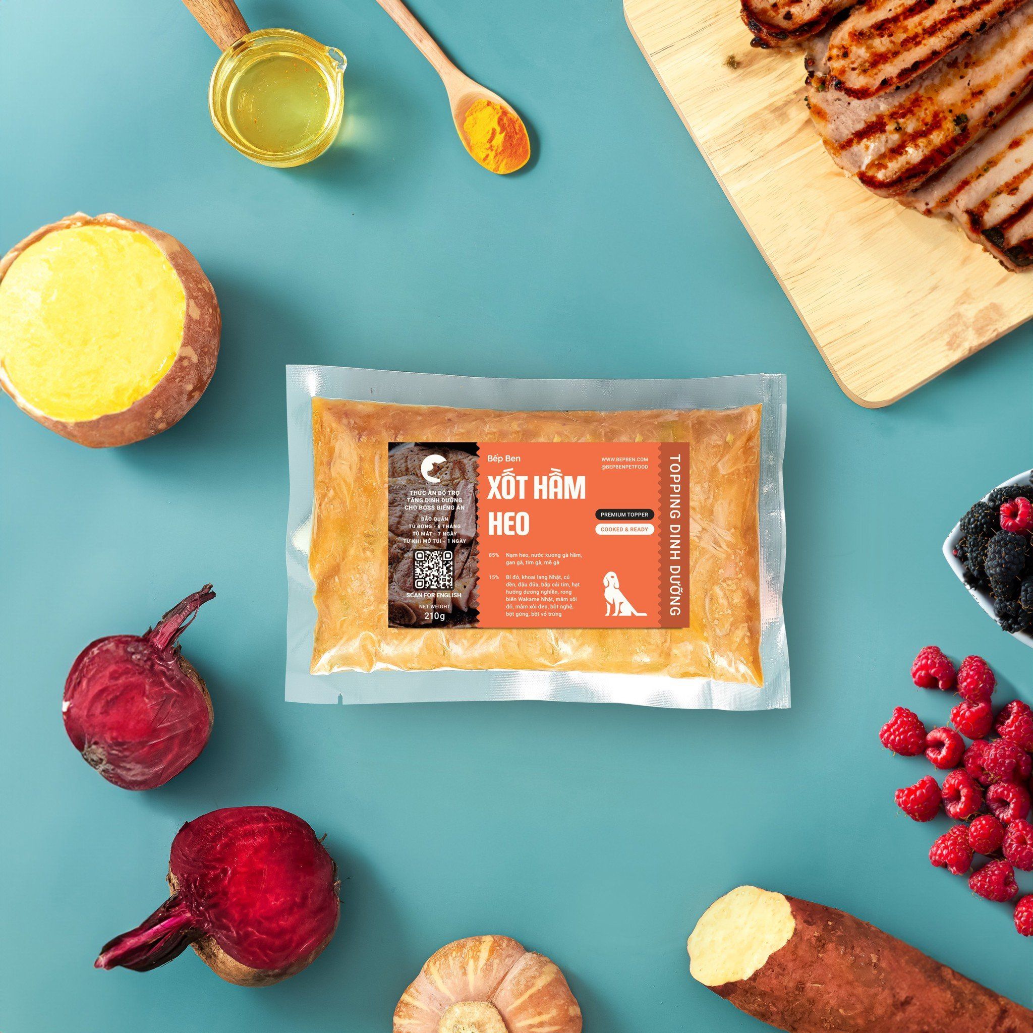  BONE BROTH - Pate tươi Bếp Ben Nước Hầm Xương Kèm Topping 