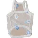  Áo lưới hoa trắng xanh 