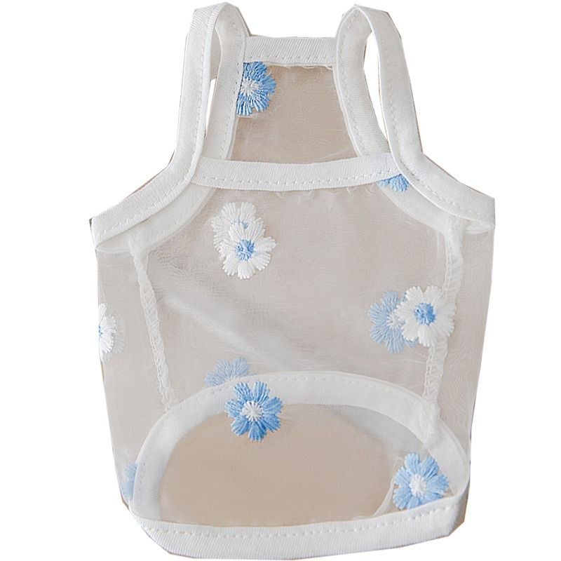  Áo lưới hoa trắng xanh 