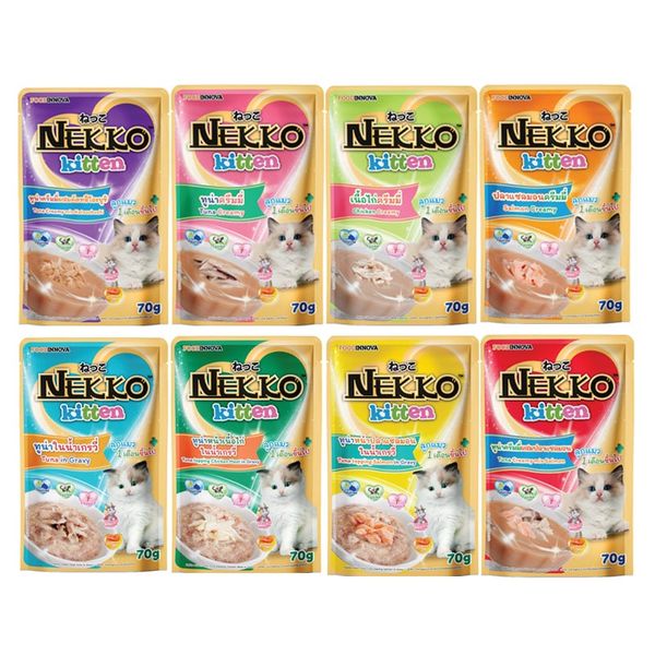  Nekko Kitten in Creamy & Gravy - Pate cho mèo gói 70g 