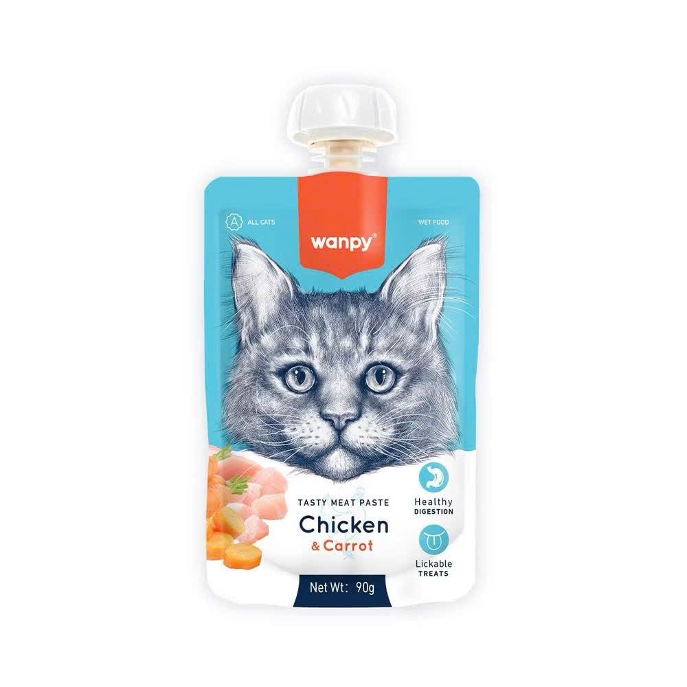  Súp pate Wanpy có nắp vặn cho mèo 90g 