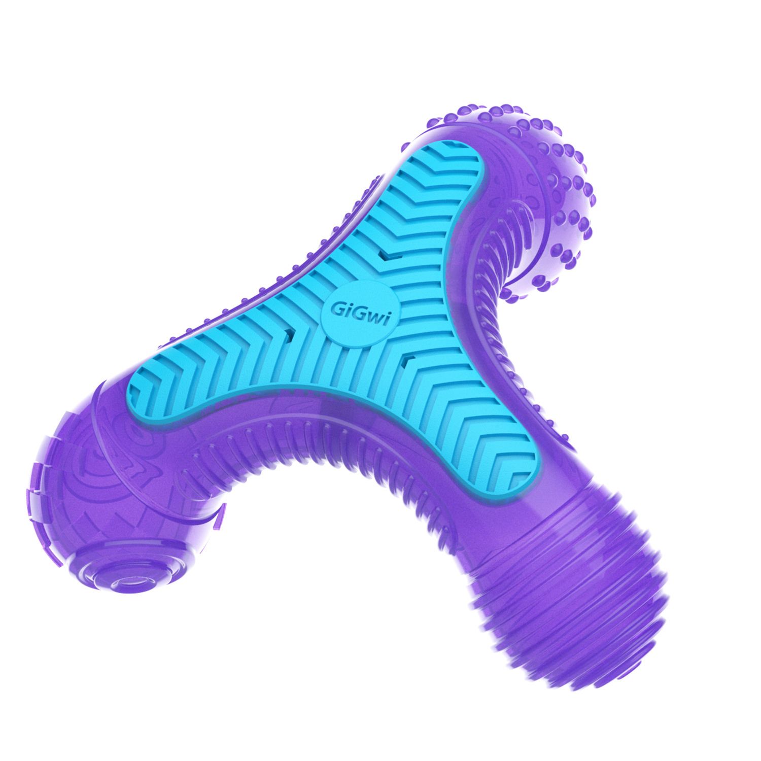  Đồ chơi Gigwi gặm xương tam giác tím xanh dành cho chó 