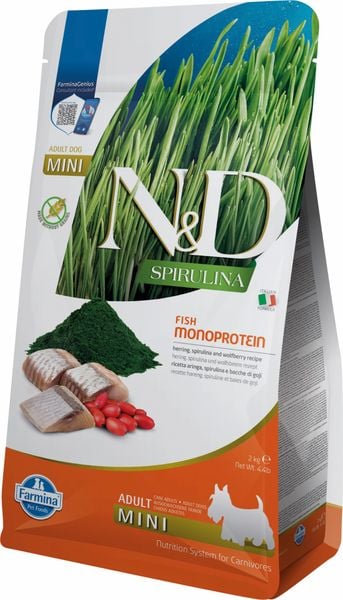  Hạt N&D SPIRULINA Cá trích - Kỷ tử - Tảo xoắn cho chó 2.5KG 
