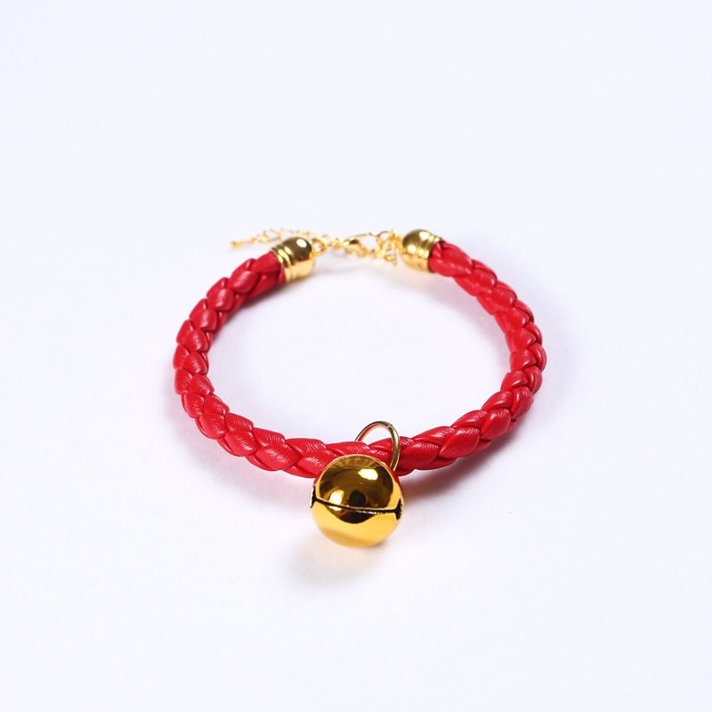  Vòng cổ da xoắn nhiều màu có chuông 