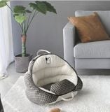  Nệm ngủ tròn đặt ghế ôtô cho thú cưng 