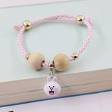  Vòng cổ bi gỗ dây da 