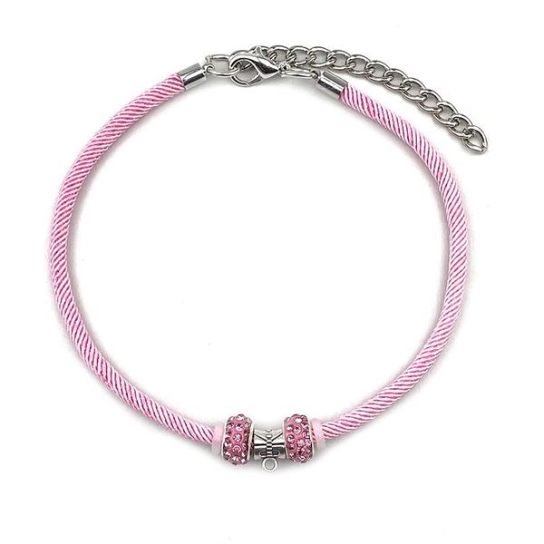  Vòng cổ vải 2 hạt đính đá nhiều màu 