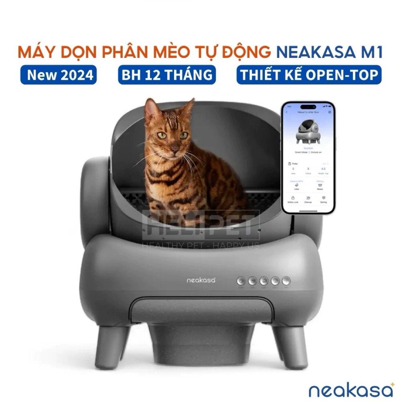  Máy vệ sinh mèo tự động Neakasa M1 