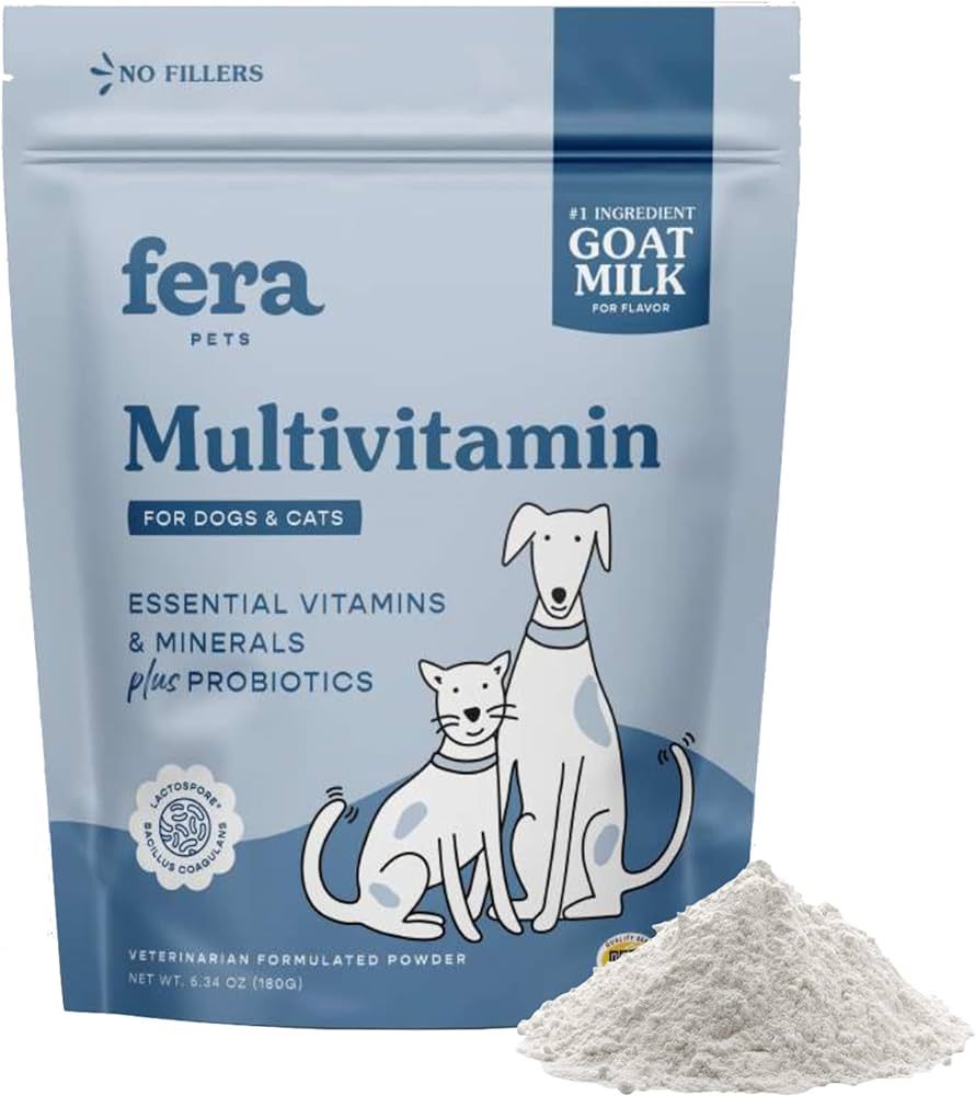  BỘT SỮA DÊ BỔ SUNG VITAMIN TỔNG HỢP CHO CHÓ MÈO - FERA PET ORGANICS 