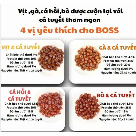  Bánh thưởng Roll Roll nhiều vị 