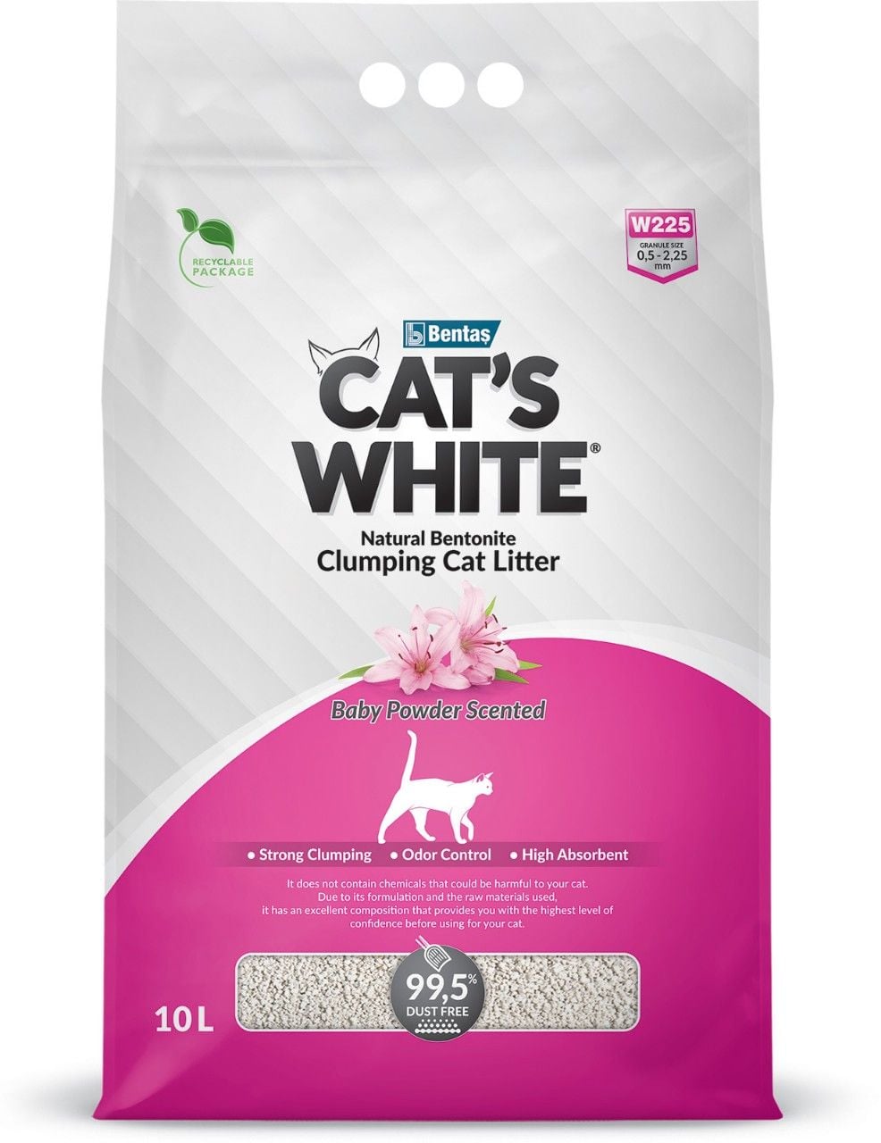  Cát vệ sinh cho mèo Cat's White 10L 