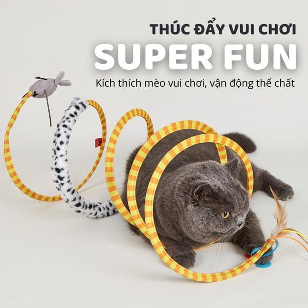  Đường hầm xoắn ốc cho mèo FOFOS 