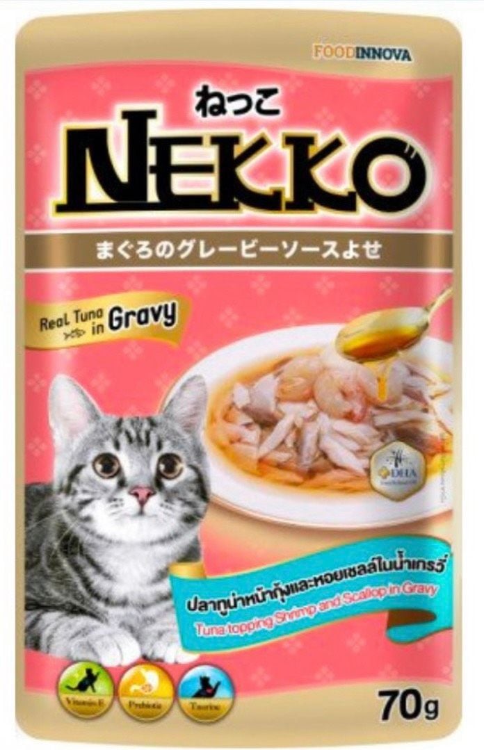  Nekko Adult in Gravy - Pate cho mèo gói 70g 