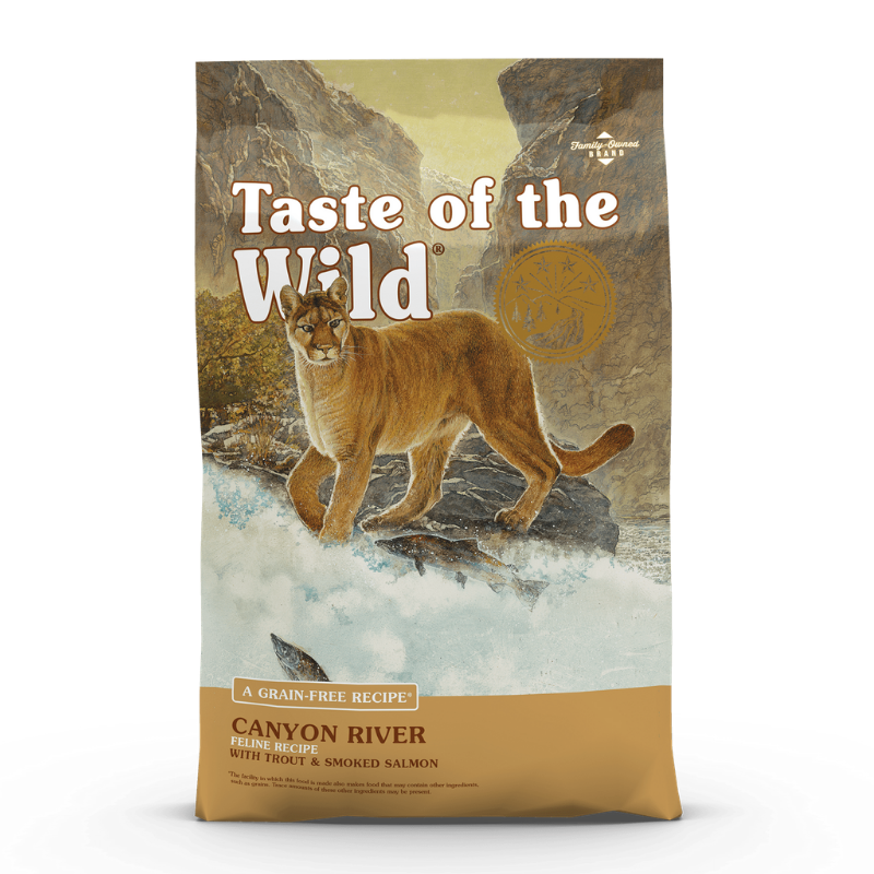  Taste of the Wild Canyon River - Thức ăn hạt cho mèo vị Cá hồi và Cá hồi vân 2kg 