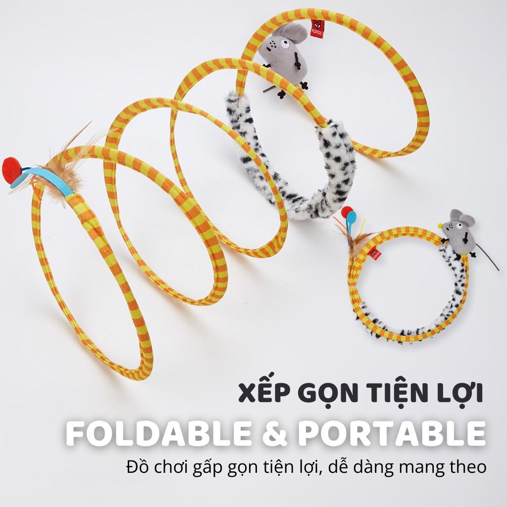  Đường hầm xoắn ốc cho mèo FOFOS 