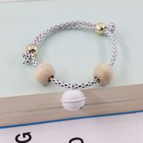  Vòng cổ bi gỗ dây da 