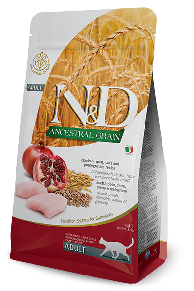  Hạt N&D Ancestral Grain cho mèo 1.5KG 
