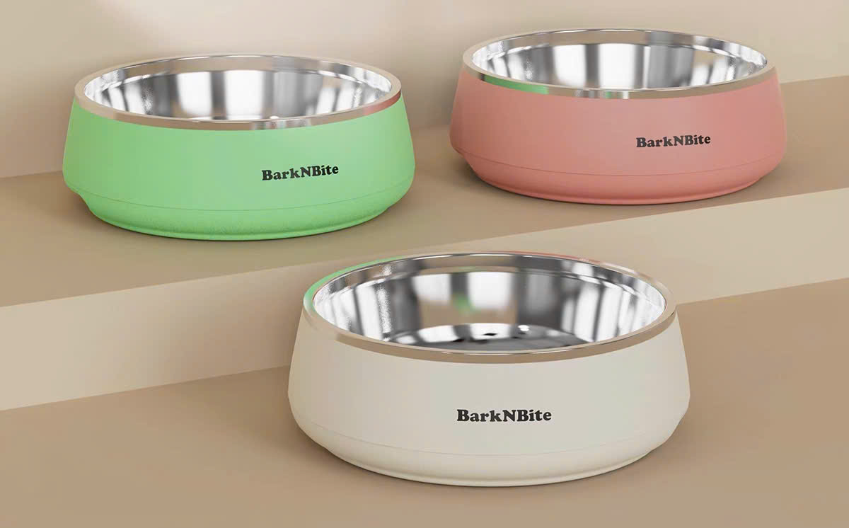  Chén ăn inox tròn BarkNBite 