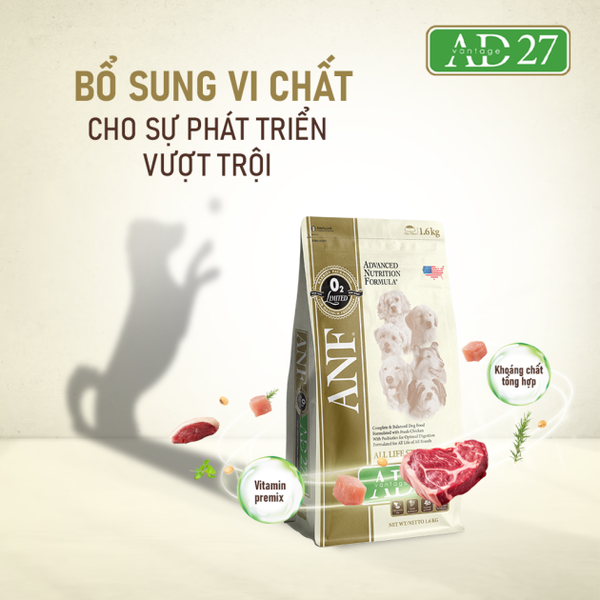  Thức ăn hạt ANF AD27 cho chó mọi lứa tuổi 