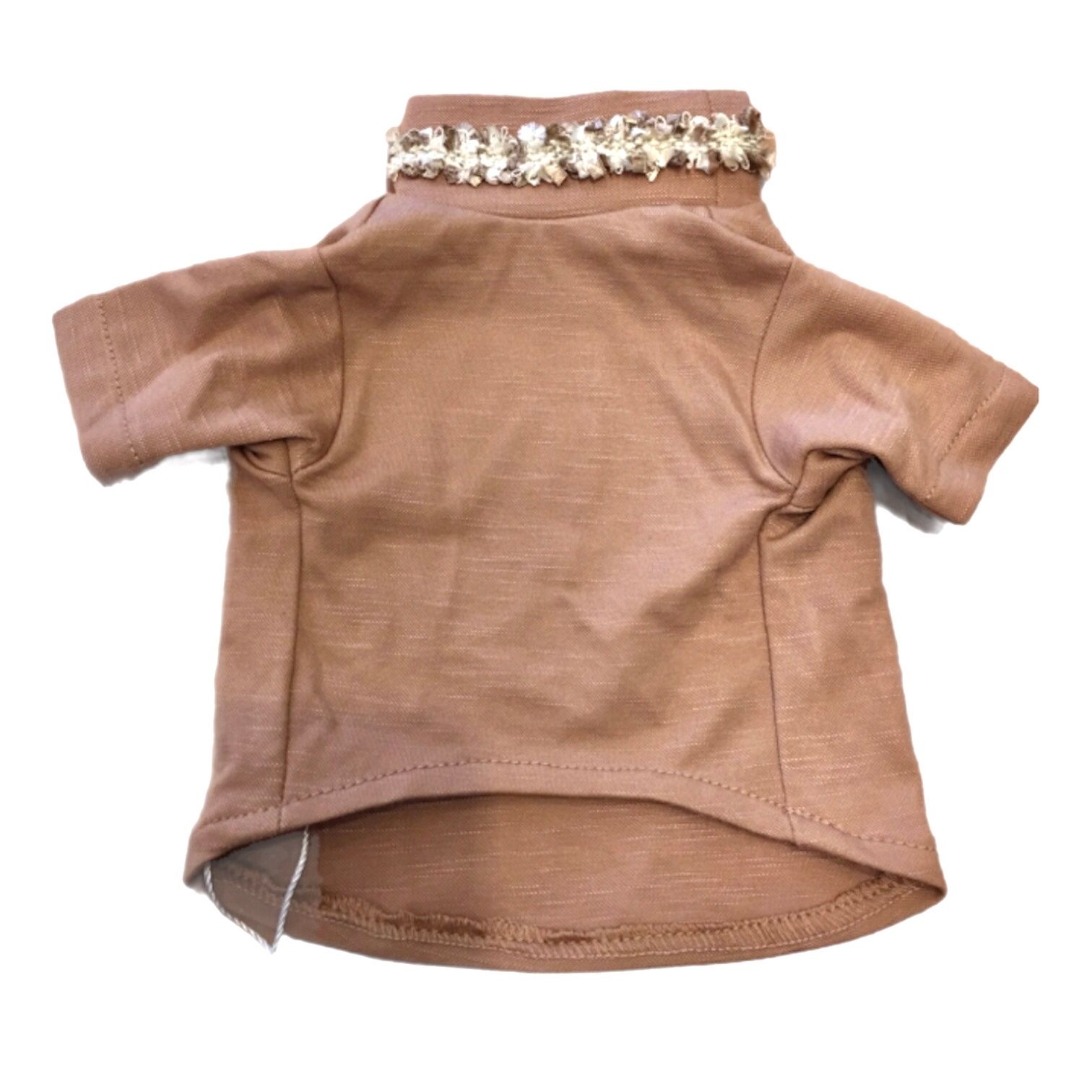  Áo Brown Flower Neck T-shirt I Am Dog 