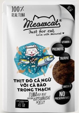  Pate mèo Meowcat Jelly 70g (nhiều vị) 