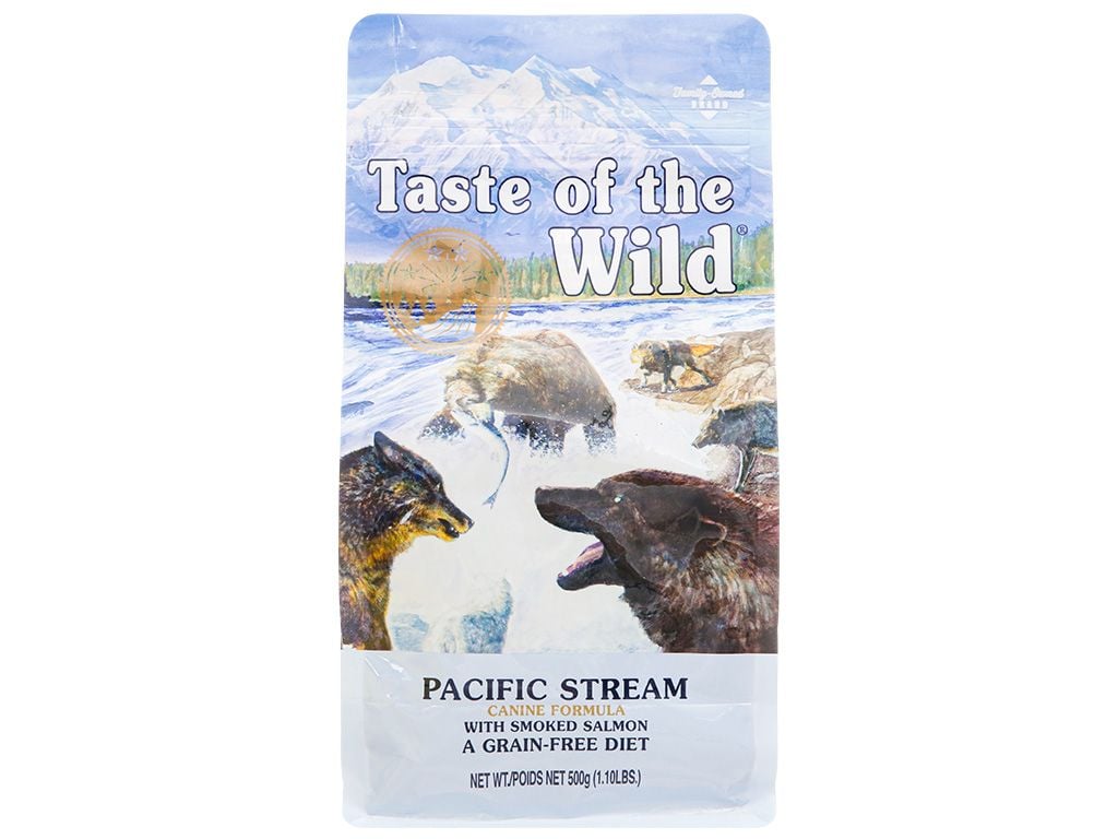  Taste of the Wild Pacific Stream - Thức ăn hạt cho chó vị Cá hồi xông khói 500g 