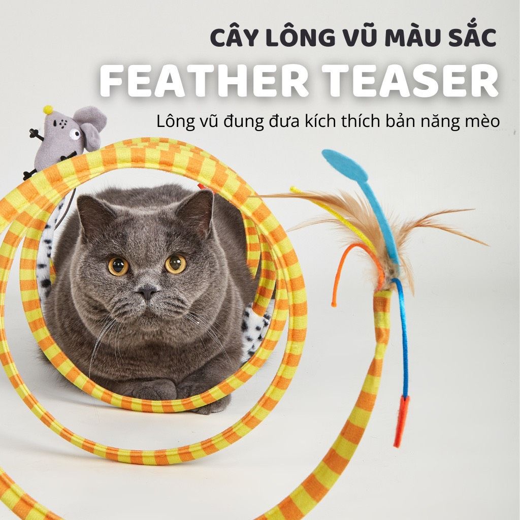  Đường hầm xoắn ốc cho mèo FOFOS 