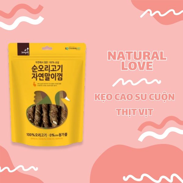  Kẹo cao su cuộn thịt sấy Natural Love 