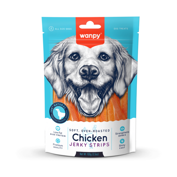  Thịt sấy mềm cho chó Wanpy soft Jerky Strips 