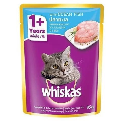  Gói pate Whiskas cho mèo trưởng thành 85g (nhiều vị) 