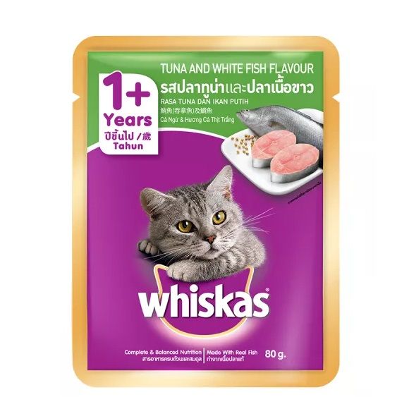  Gói pate Whiskas cho mèo trưởng thành 85g (nhiều vị) 