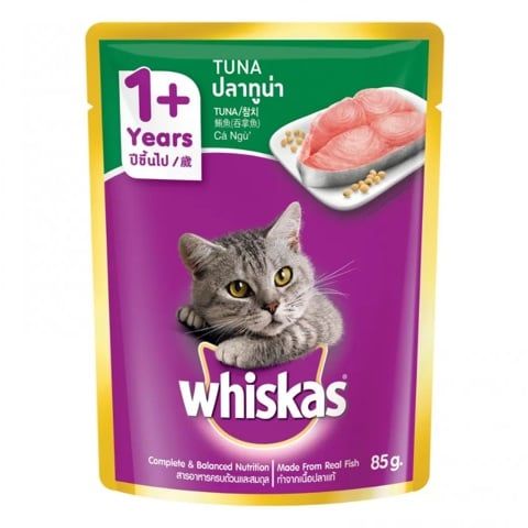  Gói pate Whiskas cho mèo trưởng thành 85g (nhiều vị) 