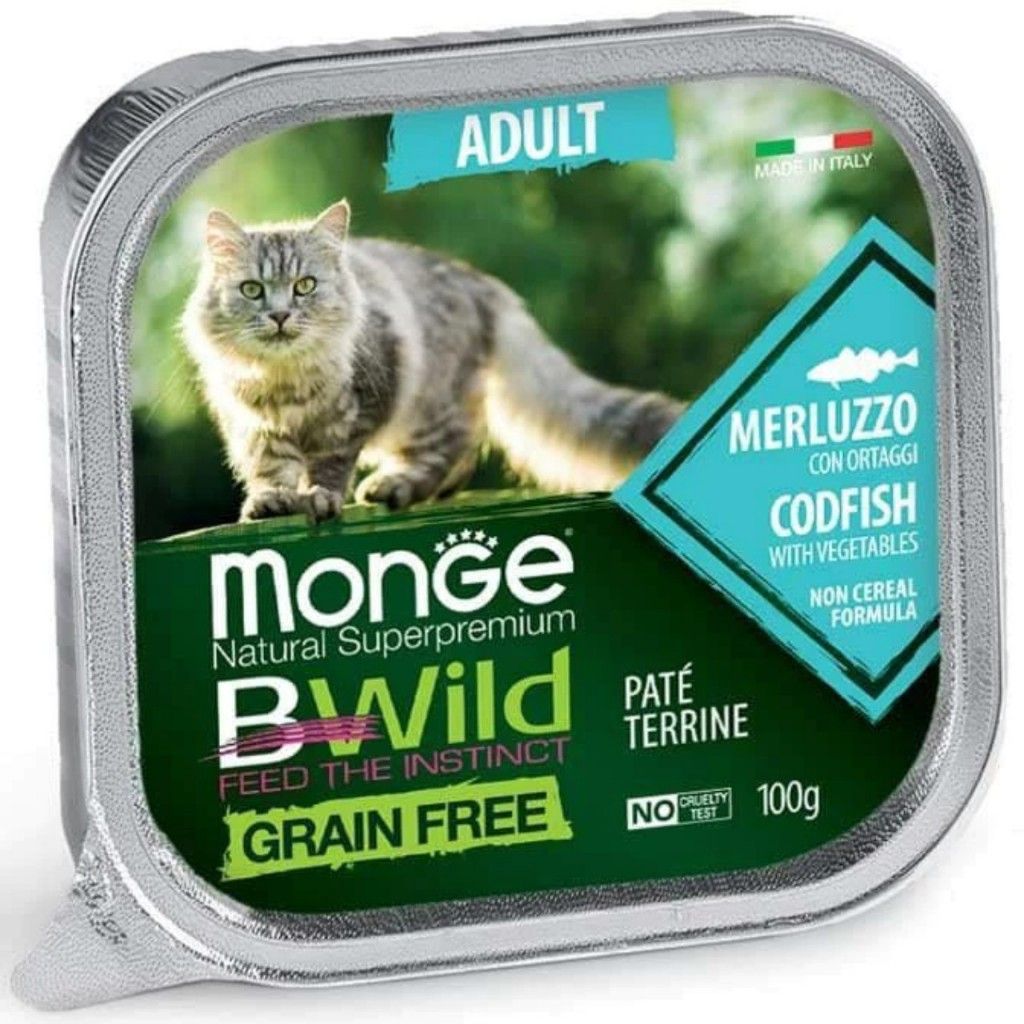  Pate Cho Mèo MONGE BWILD hộp 100g 