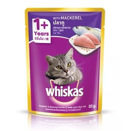  Gói pate Whiskas cho mèo trưởng thành 85g (nhiều vị) 