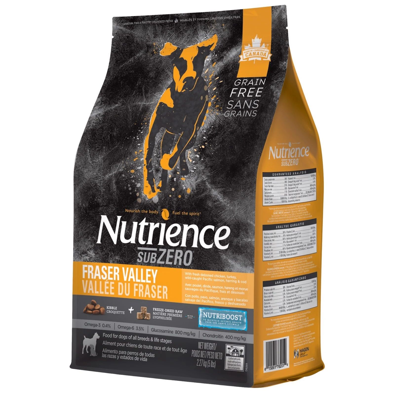  Thức ăn hạt cho chó Nutrience Subzero - Gà tây, cá trích, trứng, rau củ quả 