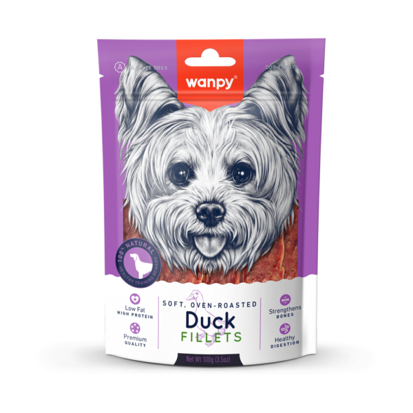  Thịt vịt sấy mềm cho chó Wanpy Soft Duck Fillets 