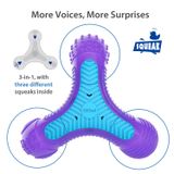  Đồ chơi Gigwi gặm xương tam giác tím xanh dành cho chó 