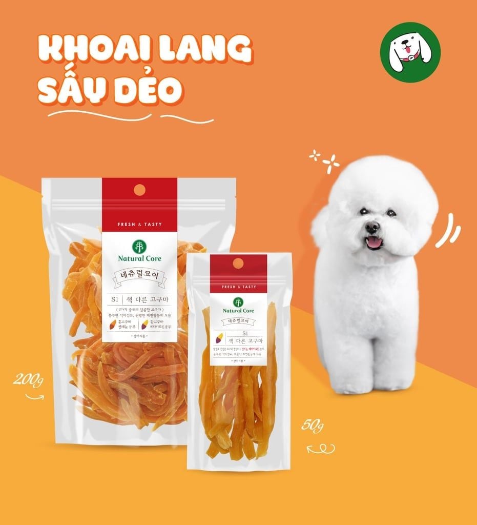  Khoai lang sấy dẻo cho chó Natural Core 