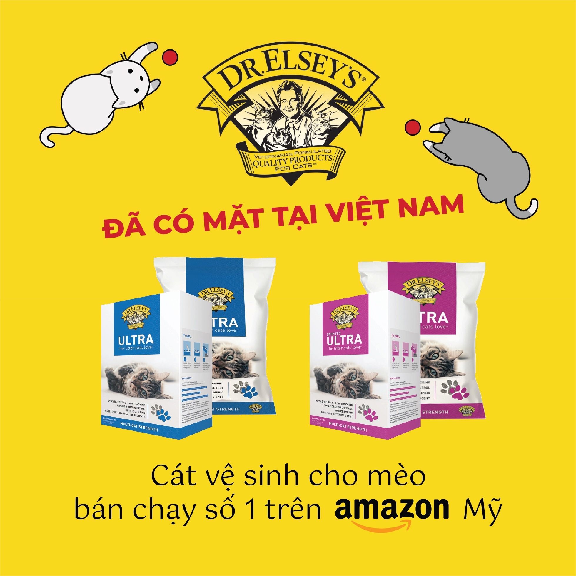  Cát Vệ Sinh Cho Mèo Dr.Elsey's Ultra Không Mùi 