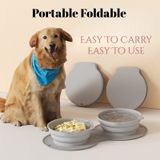  Chén ăn đôi silicon gấp gọn hỗ ăn chậm 